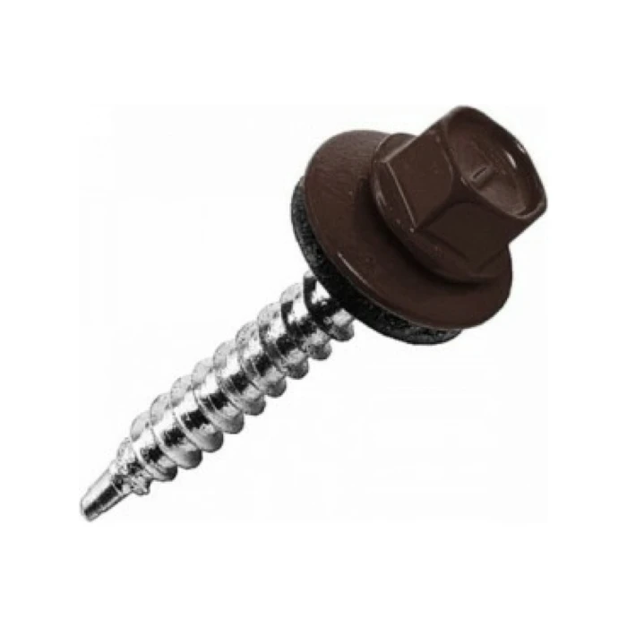 Саморез кровельный Daxmer 4,8х29 RAL 8015 (250) сверло №1