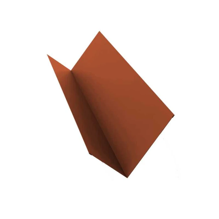 Планка примыкания 90х140 0,5 Atlas с пленкой RAL 8004 терракота