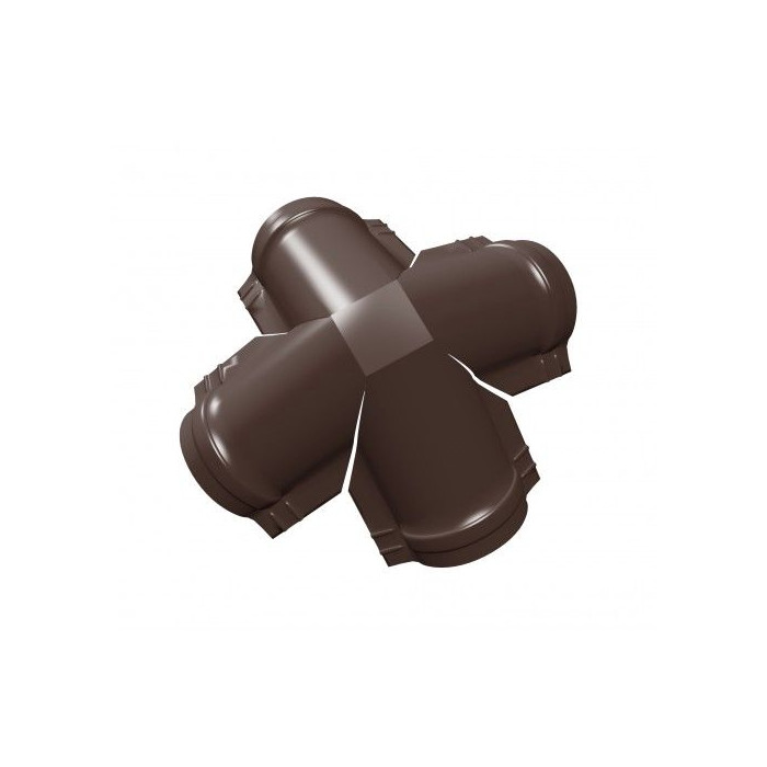 Четверник конька полукруглого Rooftop Matte с пленкой RAL 8017 шоколад