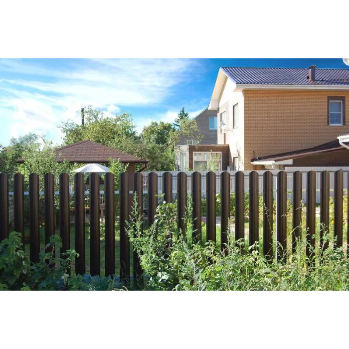 Штакетник М-образный А фигурный Grand Line 0,45 Drap RAL 8004 Терракота