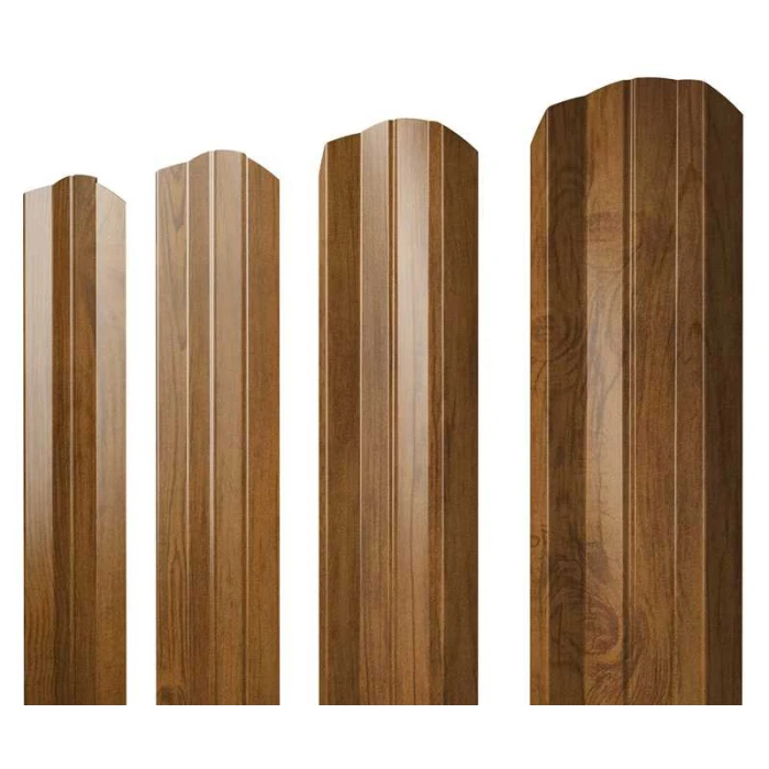 Штакетник М-образный А фигурный Grand Line 0,45 Print Elite Golden Wood Golden Wood